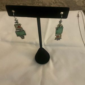 Multicolored Silvertone Earrings